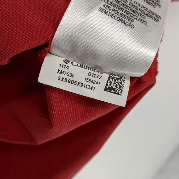 Columbia Vented Fishing Shirt Snap Button Red Short Sleeve Outdoor Hiking - Picture 5 of 8